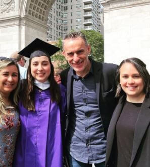 Teresa Bento with her family during the graduation of Marta in 2022.